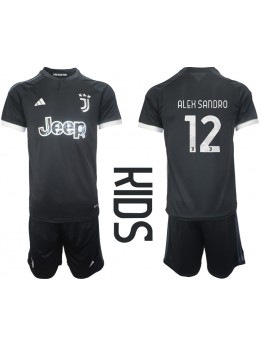 Otroški Nogometna dresi replika Juventus Alex Sandro #12 Tretji 2023-24 Kratek rokav (+ hlače)